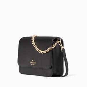 Kate Spade - Madison Willow Medium Flap Convertible Crossbody Purse - black
